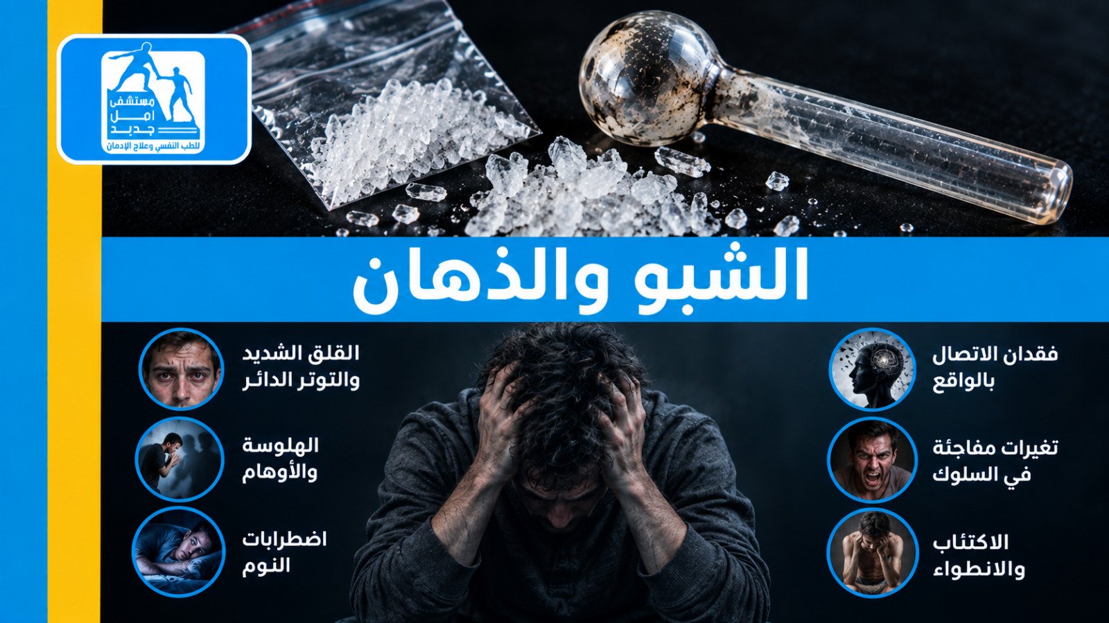 علاج إدمان الكريستال ميث — مستشفى أمل جديد