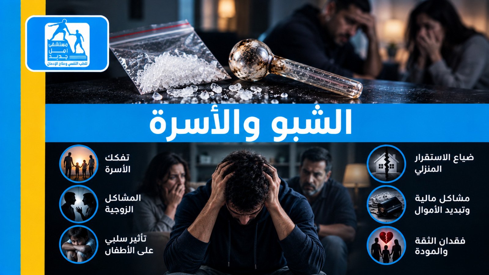 علاج إدمان الكريستال ميث — مستشفى أمل جديد